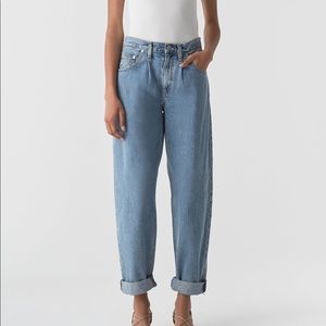 AGOLDE baggy oversized jean with pleats in lark